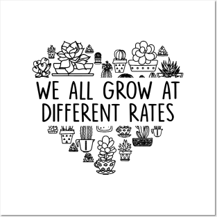 SPED Teacher We All Grow At Different Rates Posters and Art